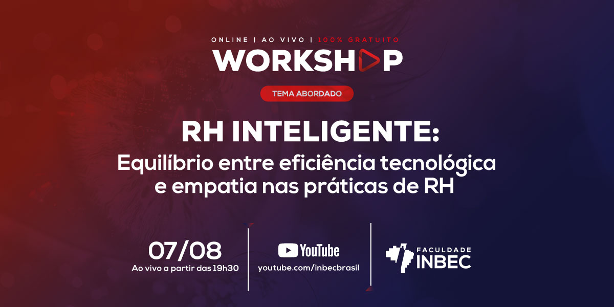Ilustração do evento "WORKSHOP -  RH INTELIGENTE: Equilíbrio entre eficiência tecnológica e empatia nas práticas de RH"