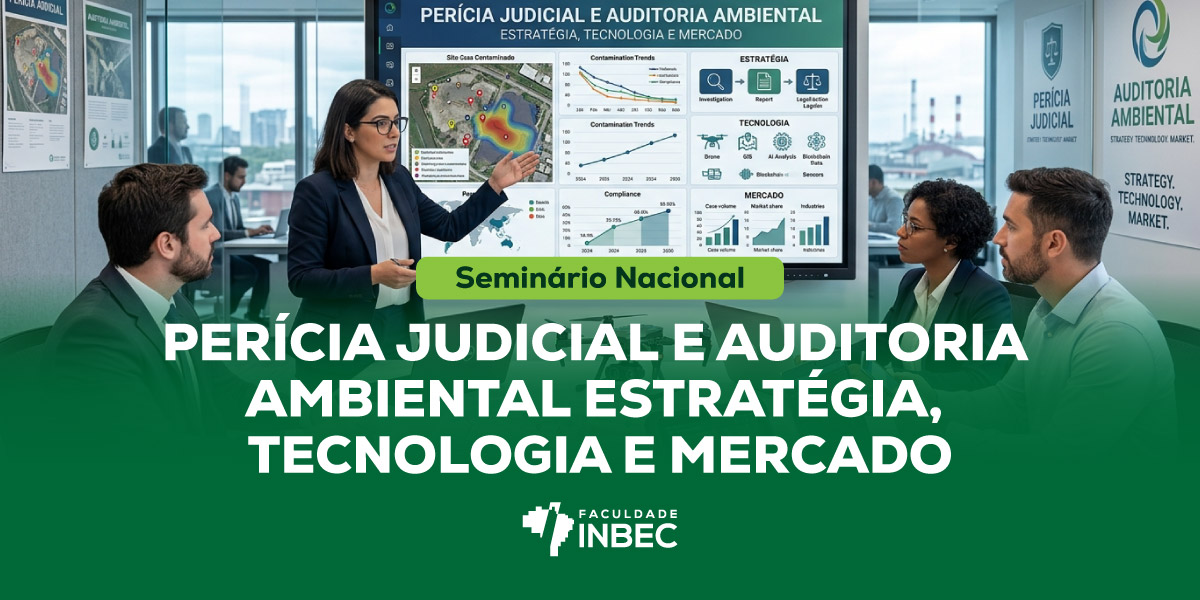 Ilustração do evento "Seminário Nacional - Perícia Judicial e Auditoria Ambiental: Estratégia, Tecnologia e Mercado"